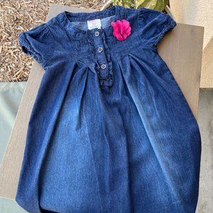 Wonderkids Denim Blue Dress For Girls Size 4T